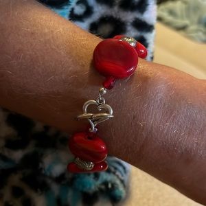 Women’s Handmade Glass / Silver Beads Bracelet